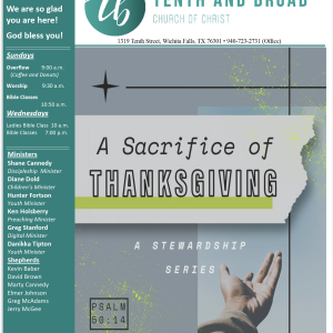 Bulletin Cover Sacrifice Thanksgiving